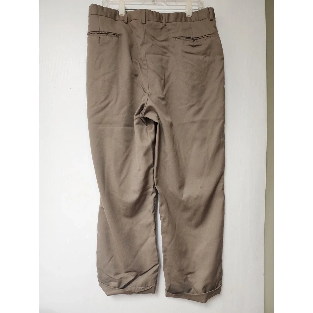 Lanificio Gallo & Figli Mens Super 100'sPleated Front Khaki Dress Pants  36 x 28